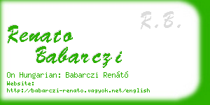 renato babarczi business card