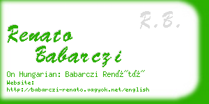 renato babarczi business card